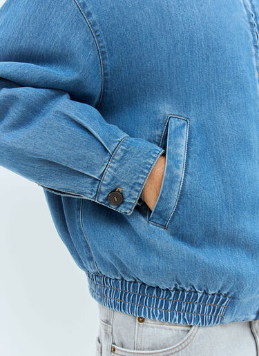 Miu Miu Padded Denim Jacket Blue miu0258062