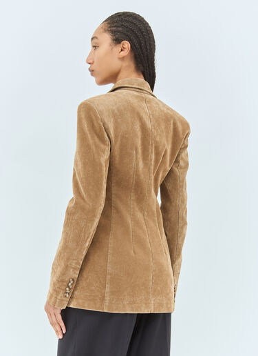 Sportmax Flocked Denim Blazer Brown spx0258003