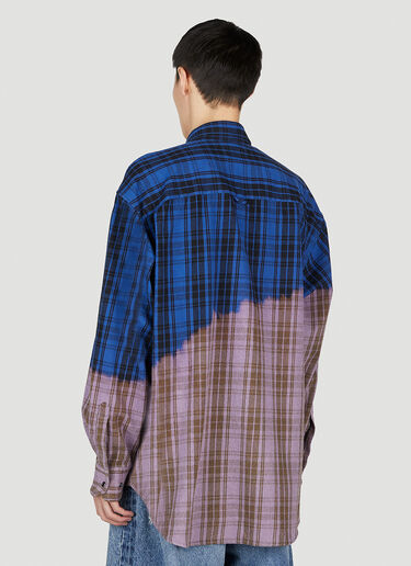 VETEMENTS Bleached Flannel Shirt Blue vet0151009