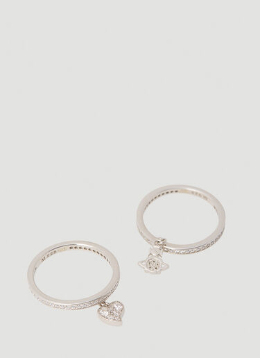 Vivienne Westwood 브랜디타 링 2개 세트 실버 vvw0249106