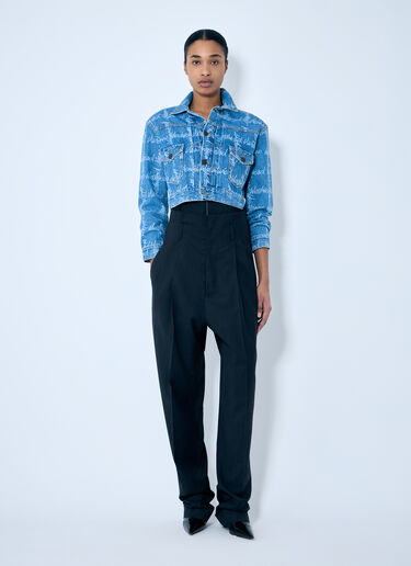 Vivienne Westwood Marlene Cropped Denim Jacket Blue vvw0259035