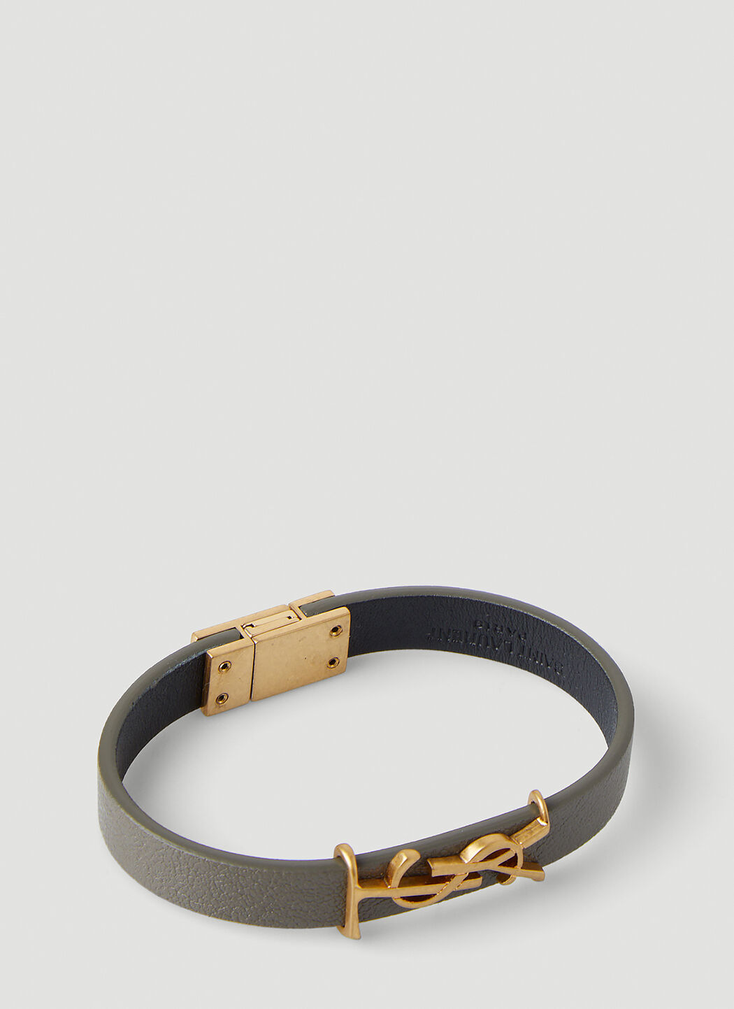 SAINT LAURENT YSL Monogram Double Wrap Leather Strap Bracelet  Holt Renfrew