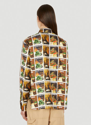 x Denim Tears All Over Print Shirt Sky High Farm Workwear x Denim Tears All Over Print Shirt Brown skh0350023