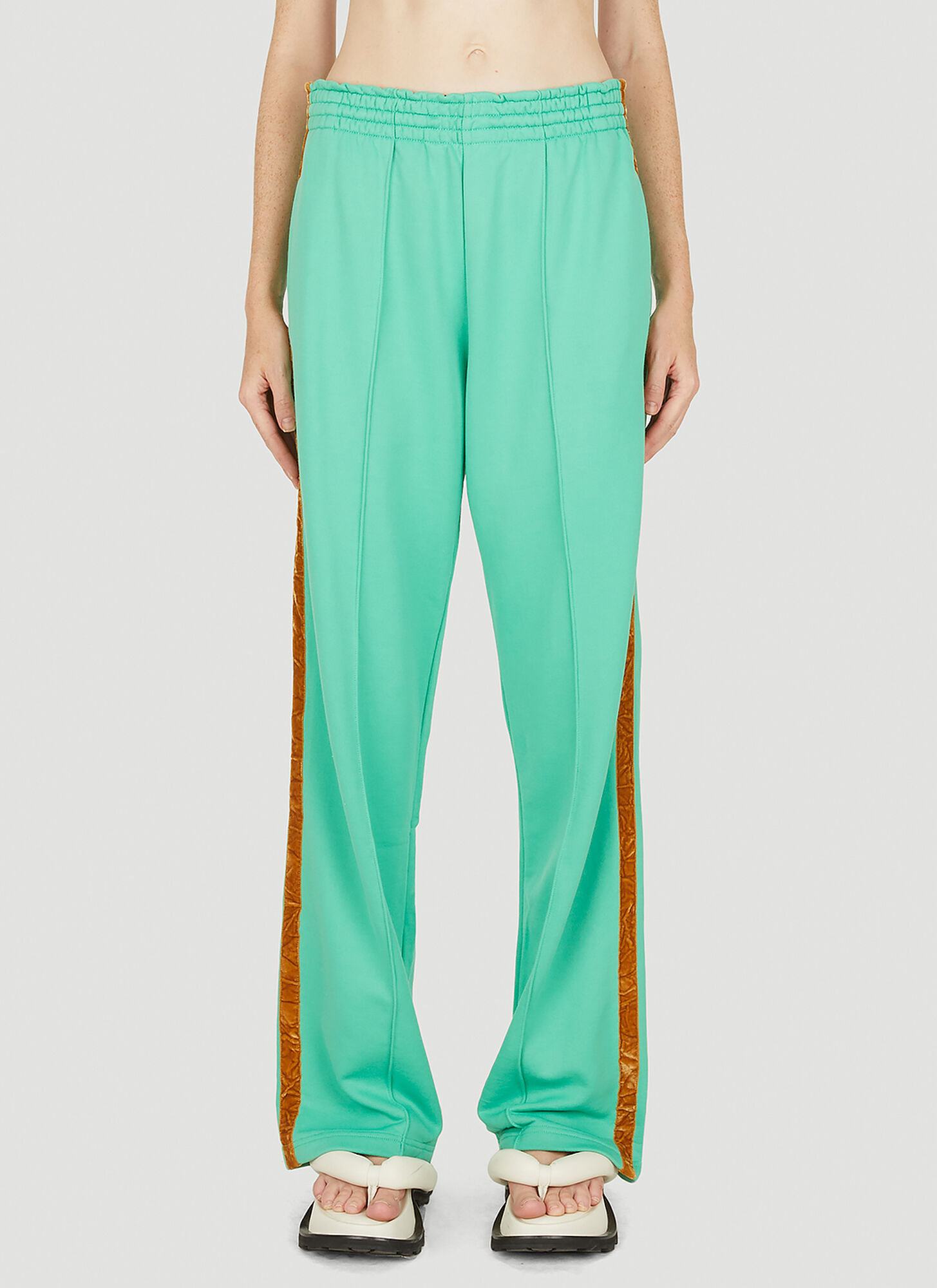 Acne Studios Straight Leg Track Trousers In Green
