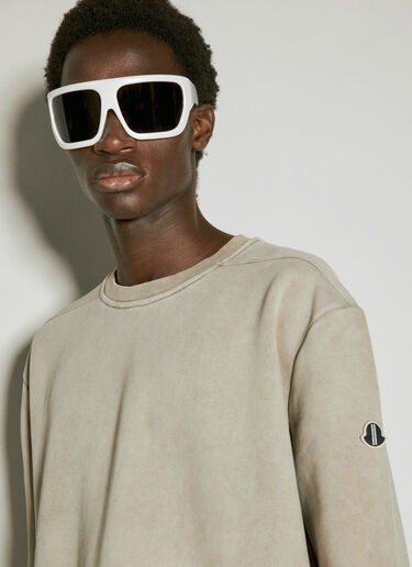 Subhuman Long Sweatshirt Moncler + Rick Owens Subhuman Long Sweatshirt Beige mcs0355011