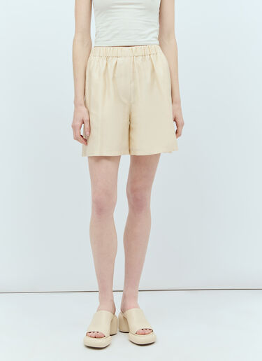 Max Mara Monogram Embroidery Shorts Beige max0255003