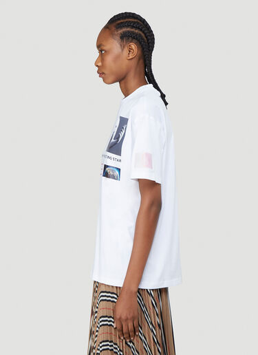 Burberry Oversized Montage Print T-Shirt White bur0239017