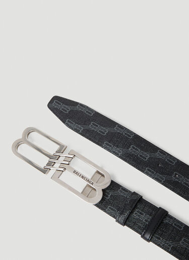 Balenciaga Logo Plaque Belt Black bal0153050