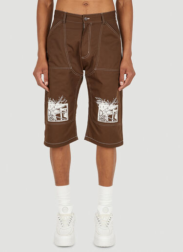 Rassvet Work Printed Shorts Brown rsv0148046