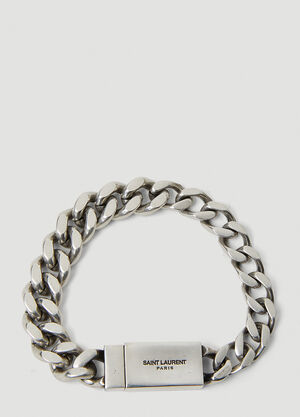 Saint Laurent Curb Chain Bracelet Silver sla0151100