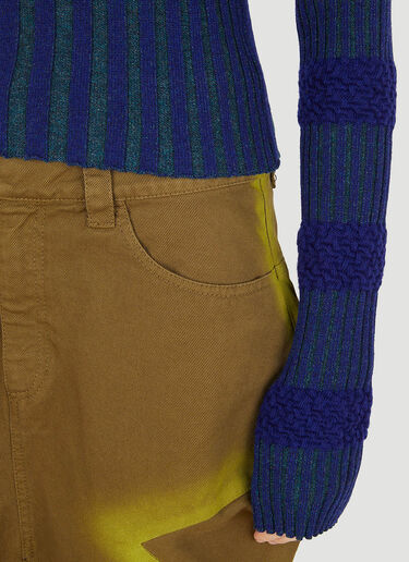 Paula Canovas del Vas Ribbed Knit Sweater Blue pcd0250006