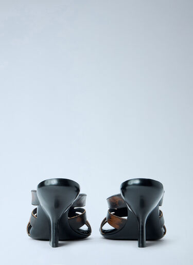LN-CC® - Dries Van Noten: Strappy Block Heel Sandals - Brown Dries Van Noten Strappy Block Heel Sandals Brown dvn0264046
