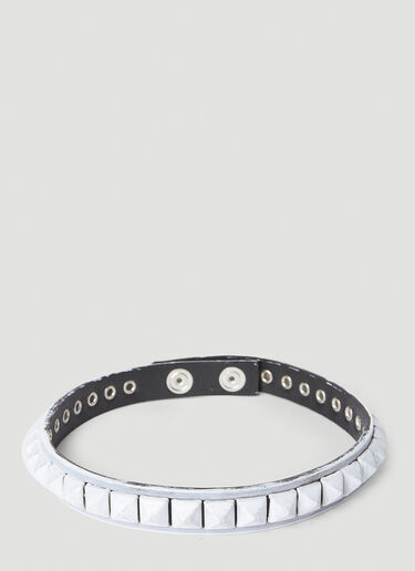 MM6 Maison Margiela スタッズチョーカーネックレス ホワイト mmm0152012