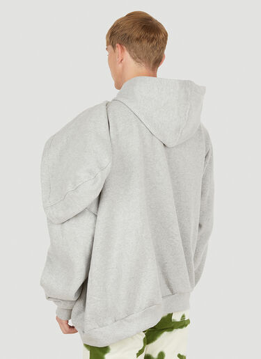 Bstroy Double Head Hooded Sweatshirt in Grey