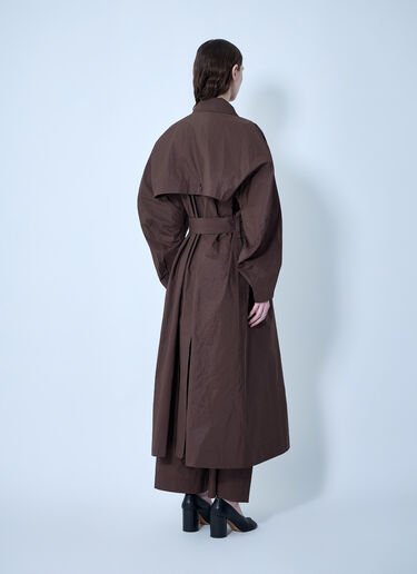 Akimbo Oversized Trench Coat Issey Miyake Akimbo Oversized Trench Coat Brown ism0264001