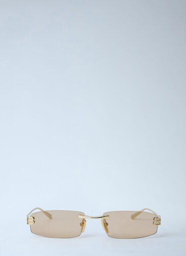 Balenciaga Gossip Rectangular Sunglasses Brown bal0264033