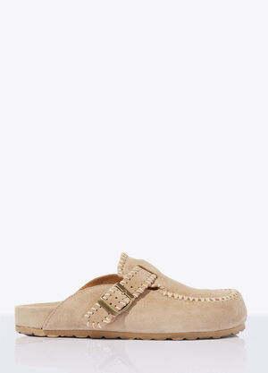 Scarosso Cheyenne Suede Mules Beige scr0258028