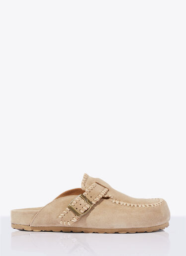 Scarosso Cheyenne Suede Mules Beige scr0258010