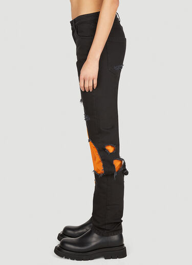 Raf Simons Destroyed Double Jeans Orange raf0351003