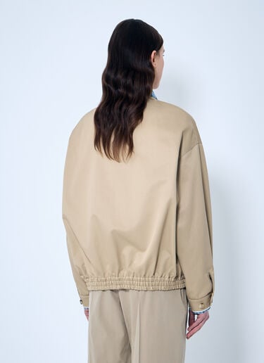 Miu Miu Gabardine Jacket With Contrast trims White miu0260005