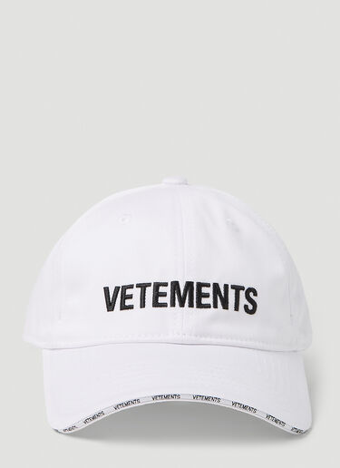 VETEMENTS Iconic Logo Baseball Cap White vet0351004