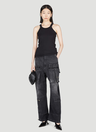 Denim Cargo Pants Sportmax Denim Cargo Pants Black spx0253001
