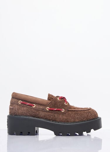 麂皮乐福鞋 Miu Miu 麂皮乐福鞋 棕色 miu0258020