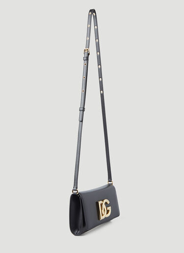 Dolce & Gabbana 徽标铭牌长款单肩包 黑色 dol0246072