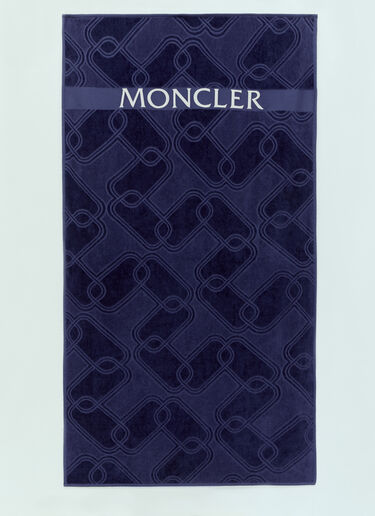 Moncler ロゴ刺繡入りビーチタオル パープル mon0256036