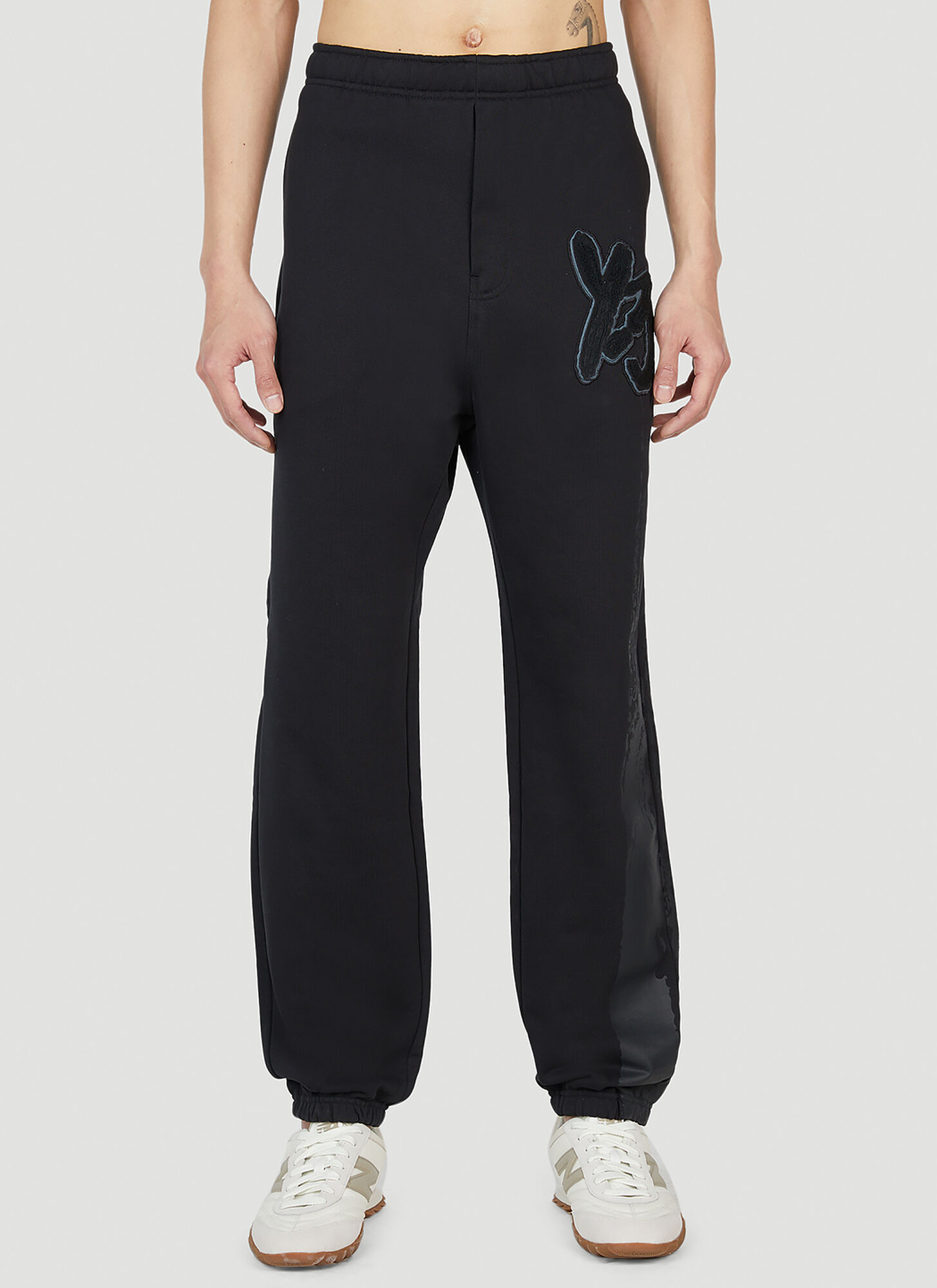 Shop Y-3 Embroidered Logo Track Pants In Black