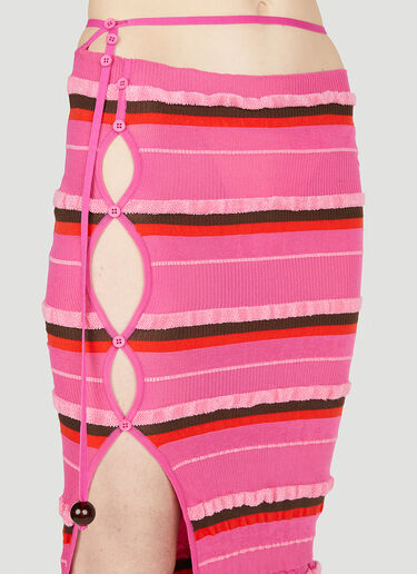 LN-CC® - Jacquemus: La Jupe Maille Concha Skirt - Pink Jacquemus La Jupe Maille Concha Skirt Pink jac0251025