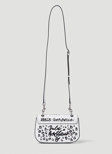 Dolce & Gabbana Logo Scribble Shoulder Bag White dol0250028