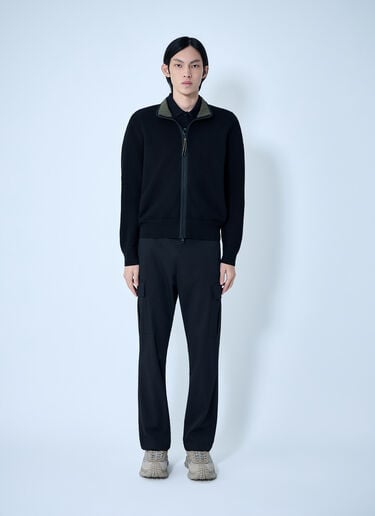 Moncler High-Neck Zip-Up Cardigan Black mon0164038