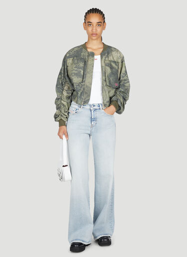 Diesel G-KHLO-CMF Camouflage Bomber Jacket Green dsl0253048