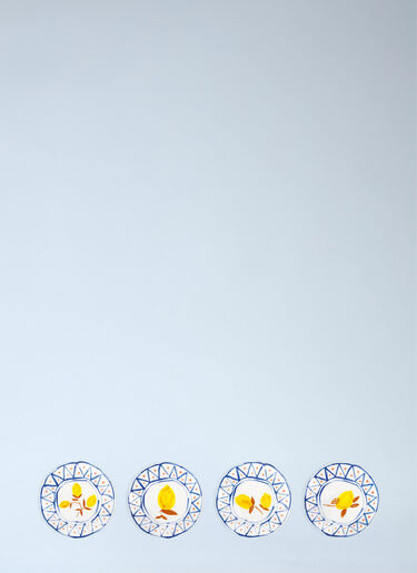 Set Of Four Lemon Moroccan Dessert Plates &k Amsterdam Set Of Four Lemon Moroccan Dessert Plates Multicolour wps0692379