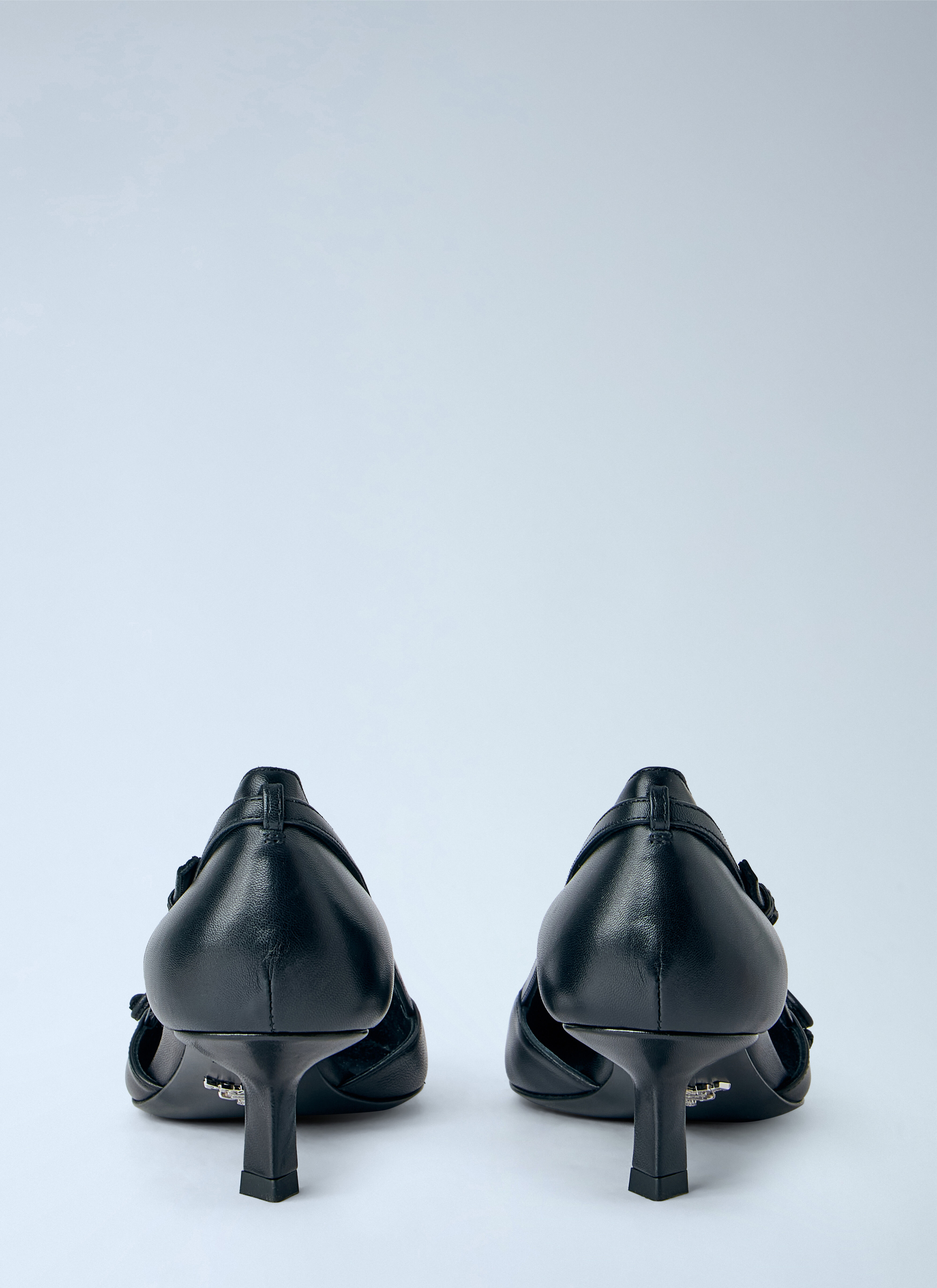 Prada Women's' Side-Open Leather Pumps in Black | LN-CC®