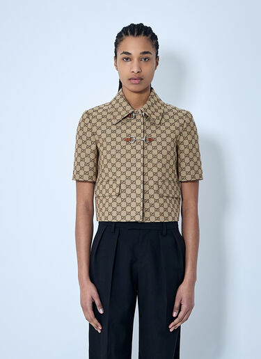 Gucci GG Canvas Jacket Brown guc0259004