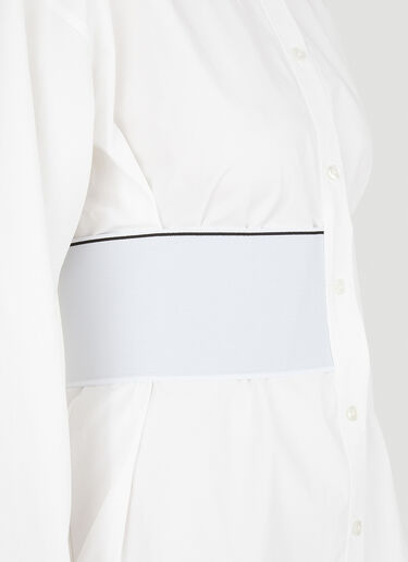 Alexander Wang Logo Jacquard Waist Shirt Dress White awg0249007