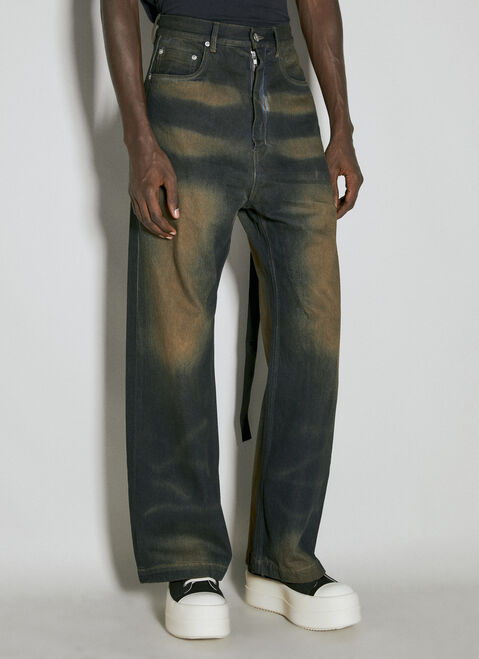 Rick Owens DRKSHDW Stained Denim Jeans Brown drk0154001