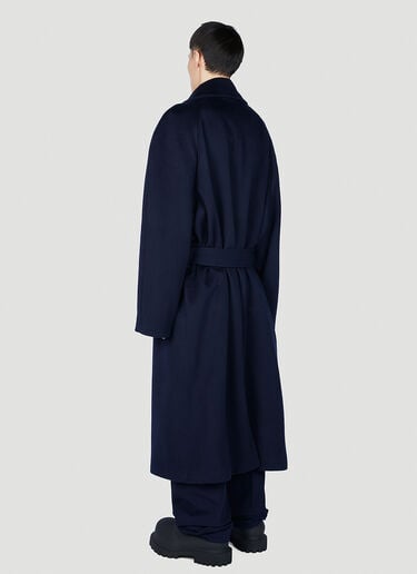Balenciaga Raglan Belted Coat Dark Blue bal0151004