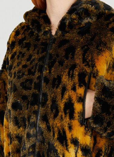 Aries Leopard Print Hooded Jacket Brown ari0250018
