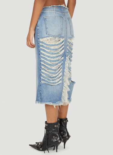 Guess USA Distressed Denim Skirt Blue gue0250006