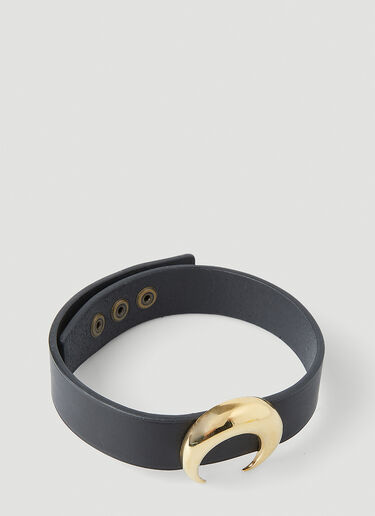 Marine Serre Regenerated Moon Leather Choker Gold mrs0252038