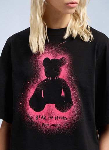 Spray Bear Cropped T-Shirt Palm Angels Spray Bear Cropped T-Shirt Black pma0262072