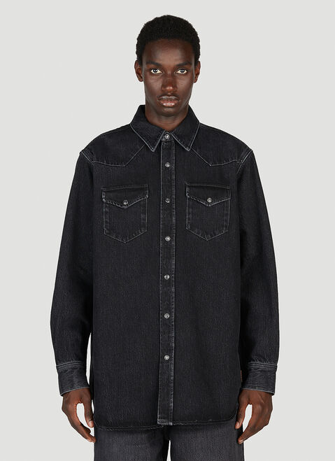 Acne Studios Oversized Denim Shirt Grey acn0153018