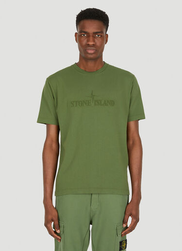 Stone Island Logo Embroidery T-Shirt Green sto0150054