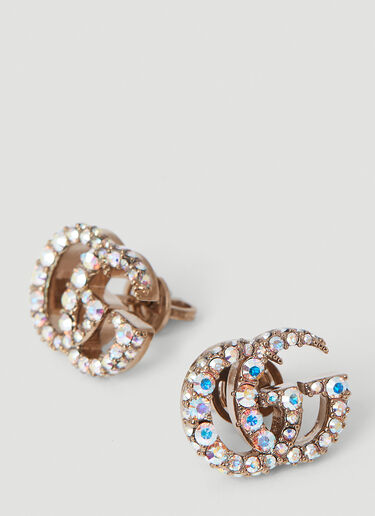 Gucci Crystal Double G Earrings Silver guc0253163
