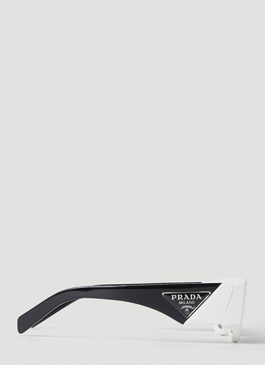 Prada D 形框太阳镜 白色 lpr0251004