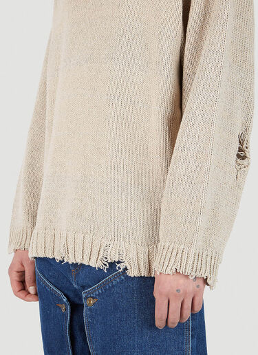 Maison Margiela Distressed Sweater Beige mla0151077