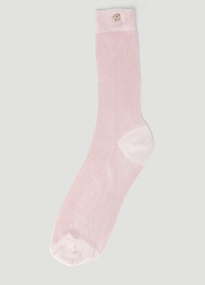 Carne Bollente Ribbed Knit Socks Black cbn0356011